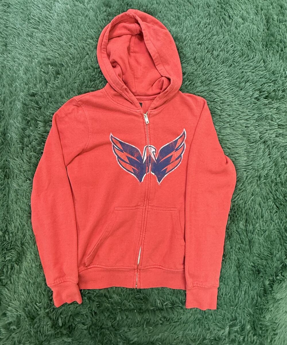 Washington Capitals NHL GIII Gill Sports Red Full Zip Hoodie Sweatshirt Size S